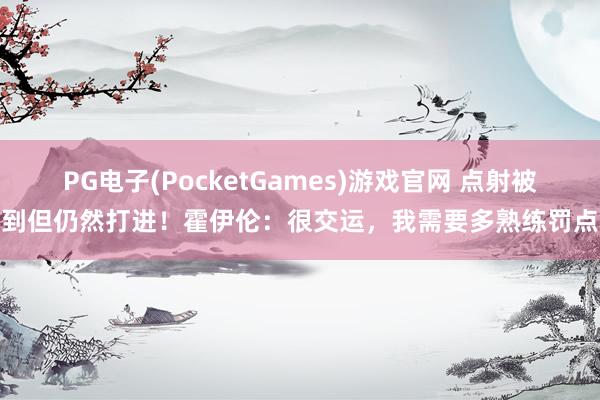 PG电子(PocketGames)游戏官网 点射被扑到但仍然打进！霍伊伦：很交运，我需要多熟练罚点球