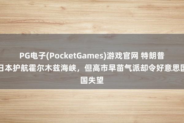 PG电子(PocketGames)游戏官网 特朗普点名日本护航霍尔木兹海峡，但高市早苗气派却令好意思国失望