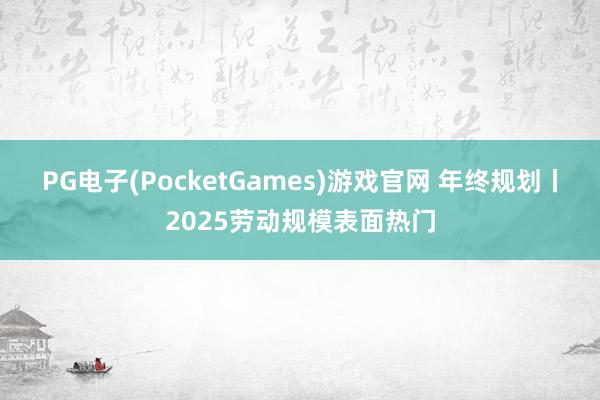 PG电子(PocketGames)游戏官网 年终规划丨2025劳动规模表面热门