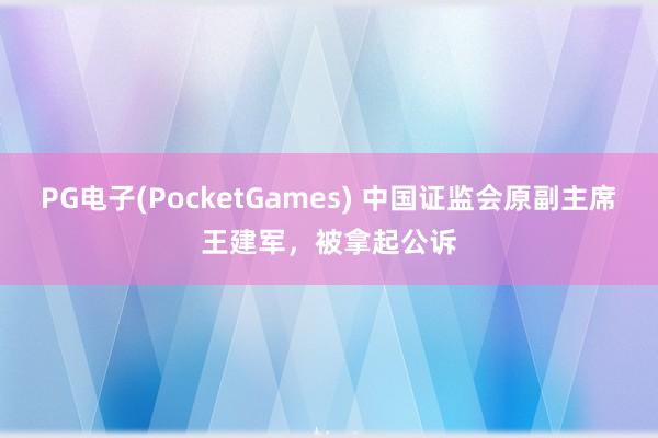 PG电子(PocketGames) 中国证监会原副主席王建军，被拿起公诉