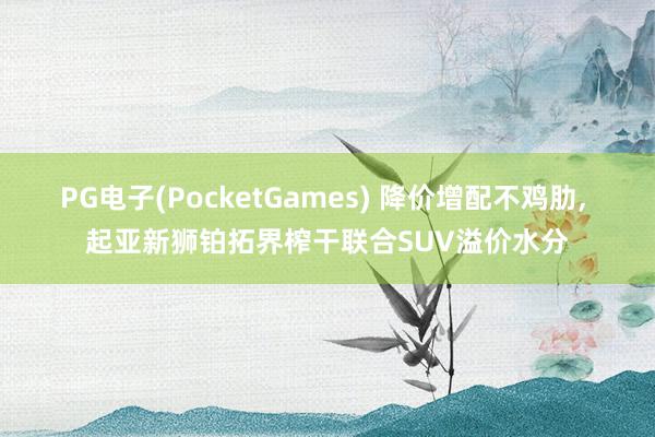 PG电子(PocketGames) 降价增配不鸡肋， 起亚新狮铂拓界榨干联合SUV溢价水分