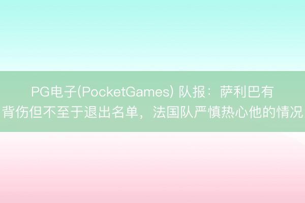 PG电子(PocketGames) 队报：萨利巴有背伤但不至于退出名单，法国队严慎热心他的情况
